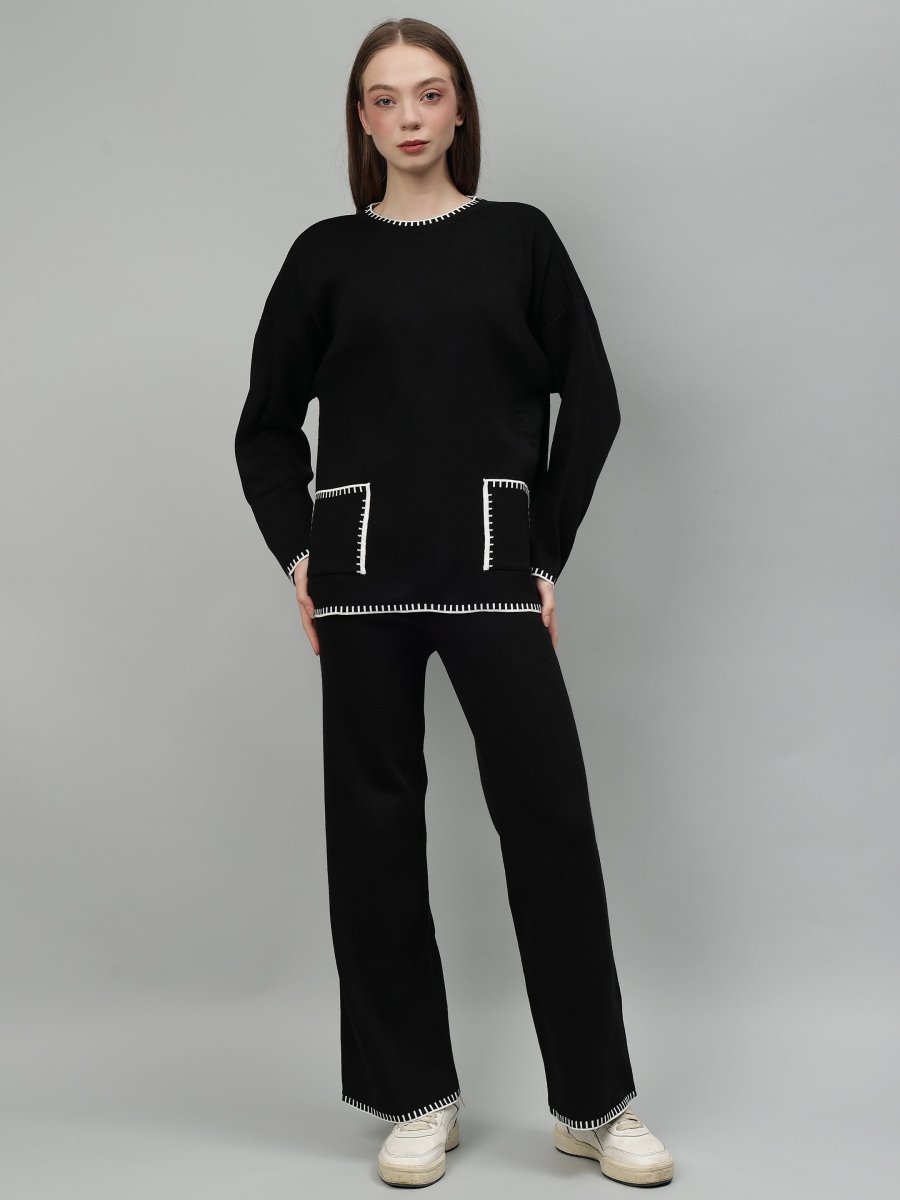 Gaiia New Round Neck Pocket Pattern Co - Ord Set - GAIIA